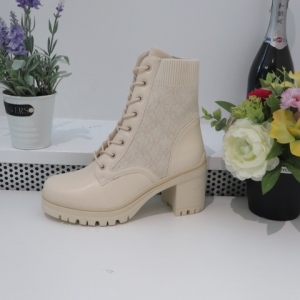 Botki damskie na obcasie (36-41) HB-229 BEIGE