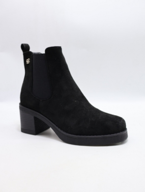 Botki damskie ocieplane na obcasie (36-41) SA3107-10 BLACK