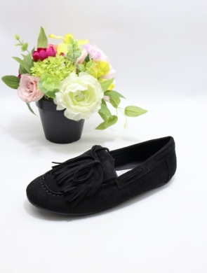 Mokasyny damskie na płaskim (36-41) 9722 BLACK