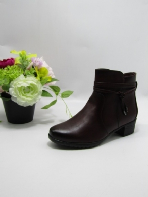 Botki damskie ocieplane na obcasie (36-41) 61692 RED