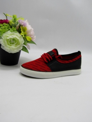 Buty sportowe damskie na płaskim (36-41)  1738 RED/BLACK