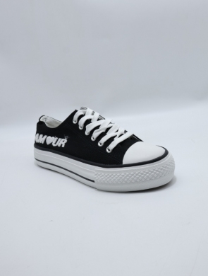 Trampki damskie na płaskim (36-41) A310 BLACK