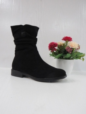 Kozaki damskie ocieplane na płaskim (36-41) H1-5 BLACK