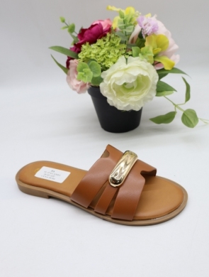 Klapki damskie na płaskim (36-41) SU-074 CAMEL