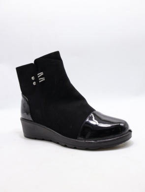Botki damskie ocieplane na płaskim (36-42) CC2362-1 BLACK