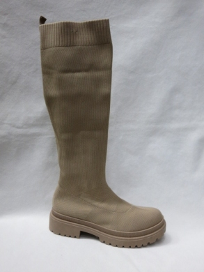 Kozaki damskie na płaskim (36-41) A-37 KHAKI