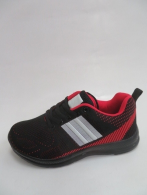 Buty sportowe damskie na płaskim (36-41) 2005 BLACK/RED