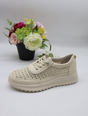 Buty sportowe damskie na płaskim (36-41) 6775 BEIGE
