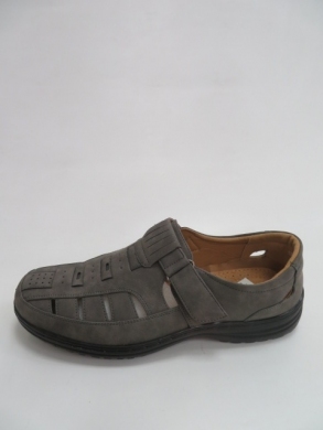 Półbuty męskie -skórzane (40-46) 1305-4 GREY