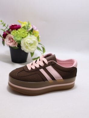 Buty sportowe damskie na płaskim (36-41) GB025 BRO
