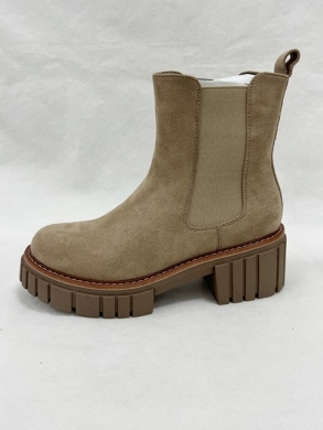 Botki damskie ocieplane na obcasie (36-41) C801 KHAKI
