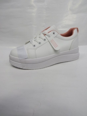 Buty sportowe damskie na płaskim (36-41) 36801-27 WHITE/LPINK