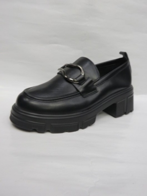 Mokasyny damskie na koturnie (36-41) 3253 BLACK