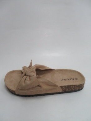 Klapki damskie na płaskim (36-41) ZCK02 KHAKI