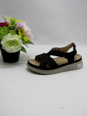 Sandały damskie na koturnie (39-43) DT21-1 BLACK