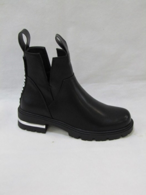 Botki damskie ocieplane na płaskim (36-41) 1561 PU/BLACK