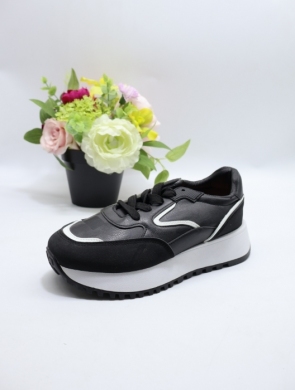 Buty sportowe damskie na płaskim (36-41) HZ314 BLACK