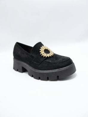 Mokasyny damskie na płaskim (36-41) G1709 BLACK