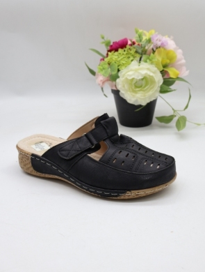 Klapki damskie na płaskim (39-43) DJ6-15 BLACK