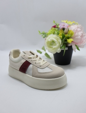 Buty sportowe damskie na płaskim (36-41) 8992 WINE