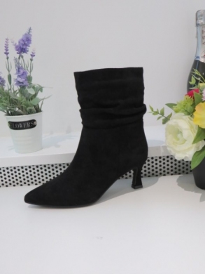 Botki damskie na szpilce (36-41) 9512 BLACK