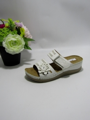 Klapki damskie na koturnie (36-41) 8-128 WHITE