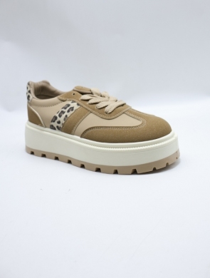Buty sportowe damskie na płaskim (36-41) 88202 KHAKI