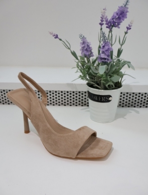 Sandały damskie na szpilce (36-41) 3292 BEIGE