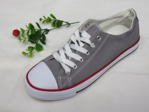Trampki damskie na płaskim (36-41) 7-A1612H GREY/BURGUNDY