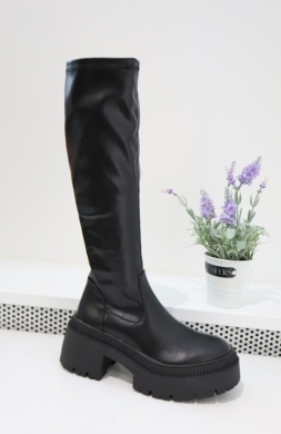 Kozaki damskie na obcasie (36-41) 9671A BLACK
