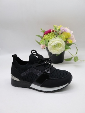 Buty sportowe damskie na płaskim (36-41) 7-K2145 BLACK