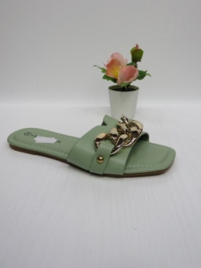 Klapki damskie na płaskim (36-41) F-39 GREEN