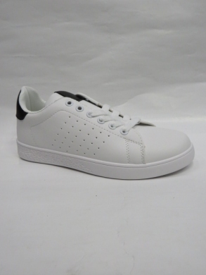Buty sportowe damskie na płaskim (36-41) XBC23202 WHITE/BLACK