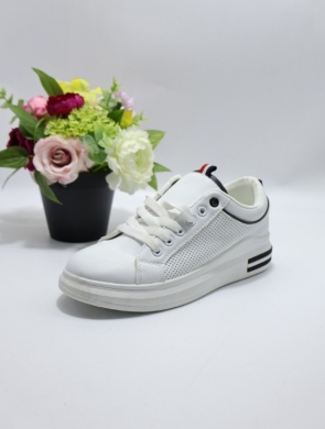 Buty sportowe damskie na płaskim (36-41) D235-32 WH/BL