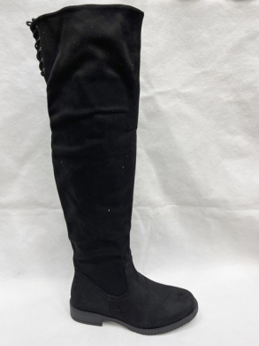 Kozaki damskie na płaskim (36-41) L201 BLACK