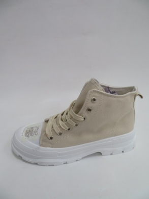 Trampki damskie na płaskim (36-41) X-222 BEIGE