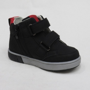 Botki chłopięce jesienne (21-26) P559 BLACK/RED