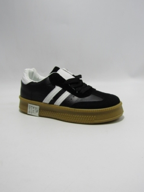 Buty sportowe damskie na płaskim (36-41) 77617-1 BL/WHITE