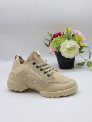 Buty sportowe damskie na płaskim (36-41) LA212 BEIGE