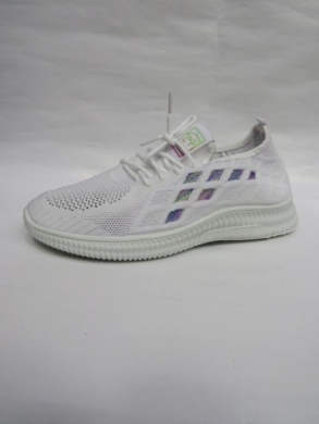 Buty sportowe damskie na płaskim (36-42) 92062 WHITE/WHITE