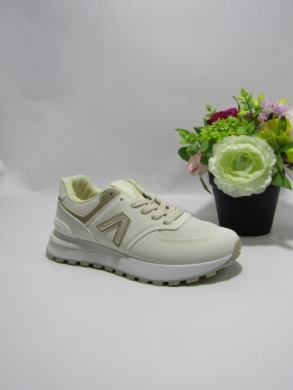 Buty sportowe damskie na płaskim (36-41) 0-1775 BEIGE