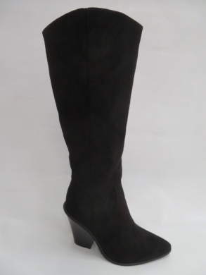 Kozaki damskie jesienne na obcasie (36-41) 6311 BLACK