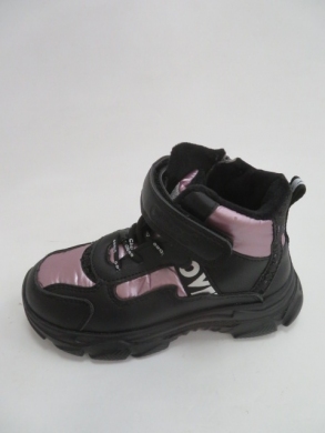 Botki dziewczęce ocieplane (27-32) H272 BLACK/PINK