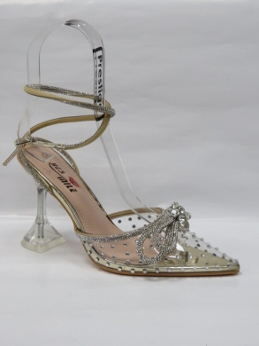 Sandały damskie na szpilce (36-41) 3982 GOLD