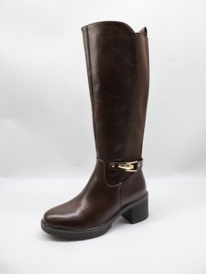 Kozaki damskie ocieplane na obcasie (36-41) FR697 COFFE