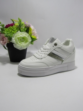 Buty sportowe damskie na koturnie (36-41) 85-935 WHITE