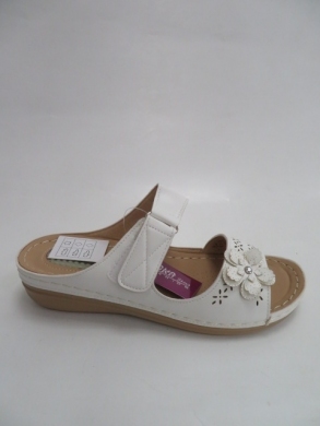 Klapki damskie na płaskim (36-41) S8-518 WHITE