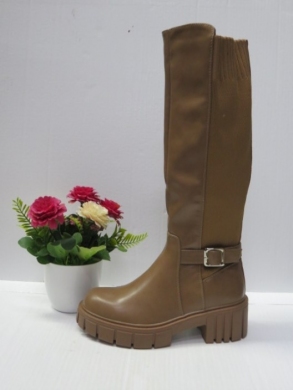 Kozaki damskie na płaskim (36-41) J-56 KHAKI