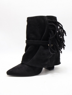 Botki damskie na obcasie (36-41) 2517 BLACK