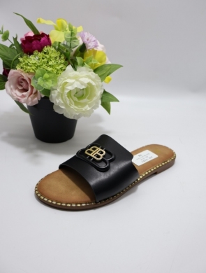 Klapki damskie na płaskim (36-41) WSA-145 BLACK
